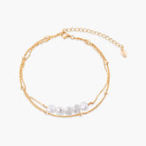 BLISS PEARL AND CHAIN ANKLET